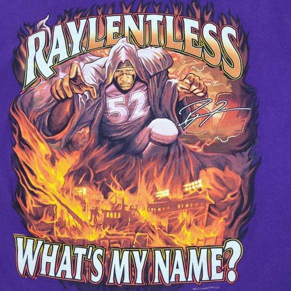 2012 Fanatics Only Ray Lewis  Raylentless "What's My Name?" Graphic T-Sh… - Picture 3 of 7